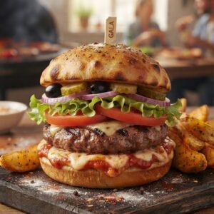 hamburger pizza burger150g